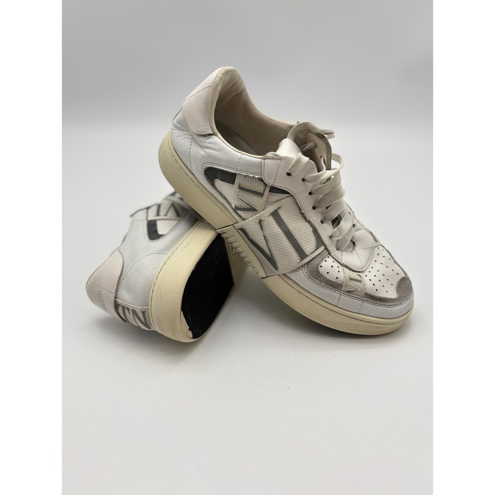 Valentino Garavani  White Leather Logo Band Sneakers Mens 44 US 11 Made Italy